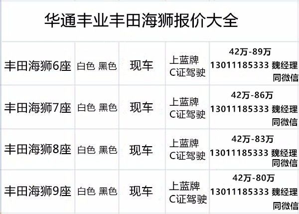 Kaiyun（中国体育）：新款丰田海狮带卫生间海狮6座报价级图片(图4)