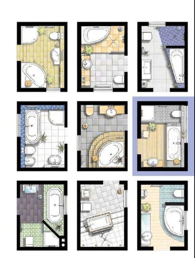 如何把控狭小的卫生间布局这14张样样俱全的设计图送你(图6)