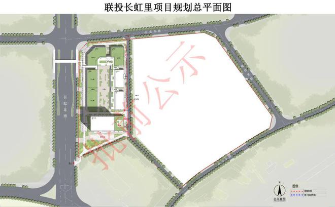 长虹路新商业地标——联投长虹里规划总平面图批前公示(图1)